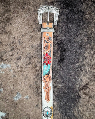 Myra Bag - Cummerband Hand Tooled Concho Belt – Accessories from Bronco Western Supply Co.