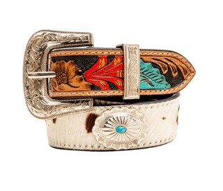 Myra Bag - Cummerband Hand Tooled Concho Belt – Accessories from Bronco Western Supply Co.