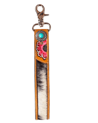 Myra Bag - Far & Wide Hand - Tooled Key Fob – Accessories from Bronco Western Supply Co.