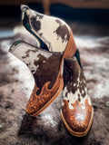 Myra Bag - Frisco Blossom Hand - Tooled Booties - Women's Shoes - Myra Bag - Bronco Western Supply Co.