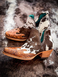 Myra Bag - Frisco Blossom Hand - Tooled Booties - Women's Shoes - Myra Bag - Bronco Western Supply Co.