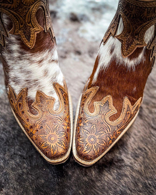 Myra Bag - Frisco Falls Hand - Tooled Booties – Women's Shoes from Bronco Western Supply Co.