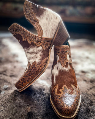 Myra Bag - Frisco Falls Hand - Tooled Booties – Women's Shoes from Bronco Western Supply Co.