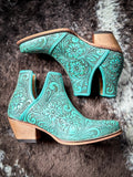 Myra Bag - High Mesa Booties in Turquoise - Women's Shoes - Myra Bag - Bronco Western Supply Co.