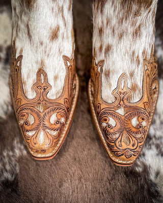 Myra Bag - Horse Jane Hand - Tooled & Hair On Bootie – Women's Shoes from Bronco Western Supply Co.