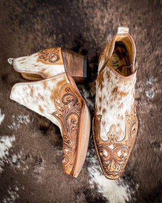 Myra Bag - Horse Jane Hand - Tooled & Hair On Bootie – Women's Shoes from Bronco Western Supply Co.