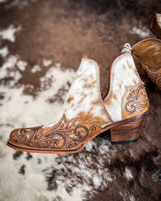 Myra Bag - Horse Jane Hand - Tooled & Hair On Bootie – Women's Shoes from Bronco Western Supply Co.
