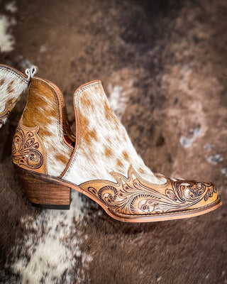 Myra Bag - Horse Jane Hand - Tooled & Hair On Bootie – Women's Shoes from Bronco Western Supply Co.
