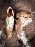 Myra Bag - Horse Jane Hand - Tooled & Hair On Bootie - Women's Shoes - Myra Bag - Bronco Western Supply Co.