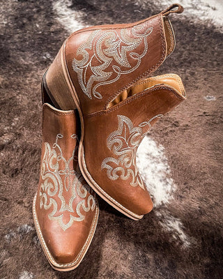 Myra Bag - La Ponderosa Booties in Chocolate Brown – Women's Shoes from Bronco Western Supply Co.