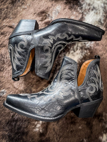 Myra Bag - Lasso Lace Stitched Leather Booties - Women's Shoes - Myra Bag - Bronco Western Supply Co.