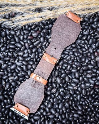 Myra Bag - Lone Star Hand Tooled Leather Watch Band in Antique Saddle Brown – Accessories from Bronco Western Supply Co.