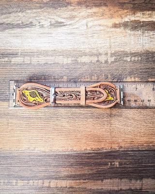 Myra Bag - Lone Star Hand Tooled Leather Watch Band in Antique Tan – Accessories from Bronco Western Supply Co.