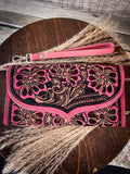 Myra Bag - Magna Falls Hand - tooled Flap Wallet - Purses & Wallets - Myra Bag - Bronco Western Supply Co.