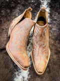 Myra Bag - Maisie Stitched Leather Booties in Rich Honey - Women's Shoes - Bronco Western Supply Co.