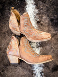 Myra Bag - Maisie Stitched Leather Booties in Rich Honey - Women's Shoes - Bronco Western Supply Co.