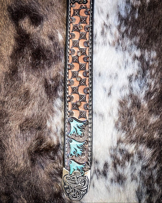 Myra Bag - Mesa Moon Mirage Hand - tooled Belt - Apparel - Myra Bag - Bronco Western Supply Co.