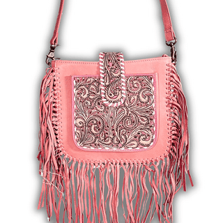 Myra Bag - Oro Valley Hand Tooled Bag in Pink – Purses & Wallets from Bronco Western Supply Co.
