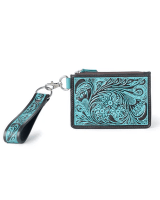 Myra Bag - Pride of Prickly Pears Card Holder in Turquoise – Purses & Wallets from Bronco Western Supply Co.