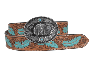 Myra Bag - Radianite Hand Tooled Belt – Accessories from Bronco Western Supply Co.