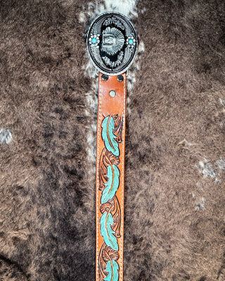 Myra Bag - Radianite Hand Tooled Belt – Accessories from Bronco Western Supply Co.