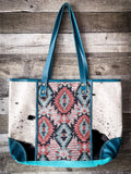 Myra Bag - Tonga Ridge Tote Bag in Blue - Purses & Wallets - Myra Bag - Bronco Western Supply Co.