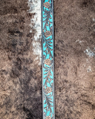 Myra Bag - Turquoise Hand Tooled Leather Belt – Apparel from Bronco Western Supply Co.
