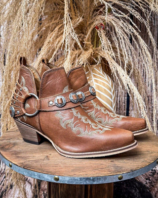Myra Bag - Western Ember Booties in Canyon Brown - Women's Shoes - Myra Bag - Bronco Western Supply Co.