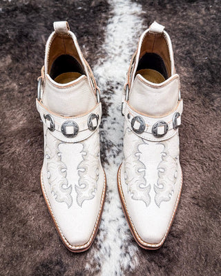 Myra Bag - Western Ember Booties in White - Women's Shoes - Myra Bag - Bronco Western Supply Co.