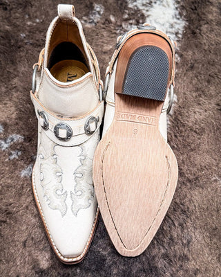 Myra Bag - Western Ember Booties in White – Women's Shoes from Bronco Western Supply Co.