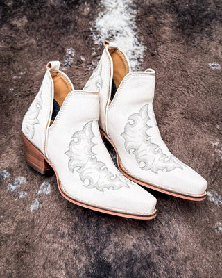 Myra Bag - Western Ember Booties in White – Women's Shoes from Bronco Western Supply Co.