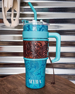 Myra Bag - Wide Wyoming Tumbler in Blue – Gift Items from Bronco Western Supply Co.