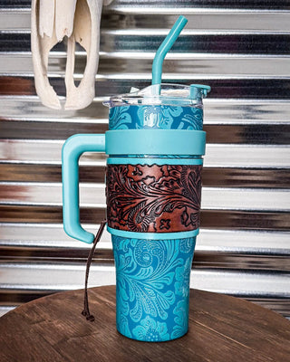 Myra Bag - Wide Wyoming Tumbler in Blue – Gift Items from Bronco Western Supply Co.