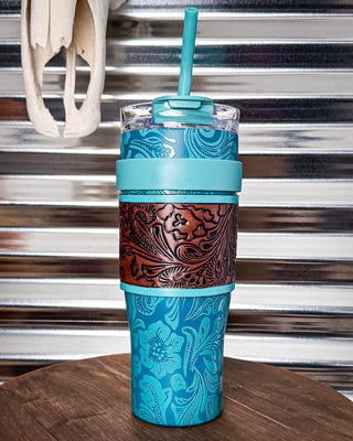 Myra Bag - Wide Wyoming Tumbler in Blue – Gift Items from Bronco Western Supply Co.