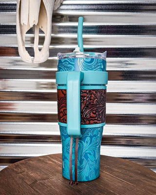 Myra Bag - Wide Wyoming Tumbler in Blue – Gift Items from Bronco Western Supply Co.