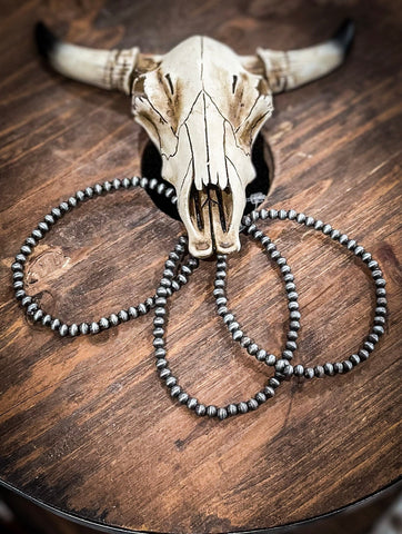 Navajo Style Pearl Stackable Stretch Bracelet - Natural - Jewelry - Bronco Western Supply Co. - Bronco Western Supply Co.