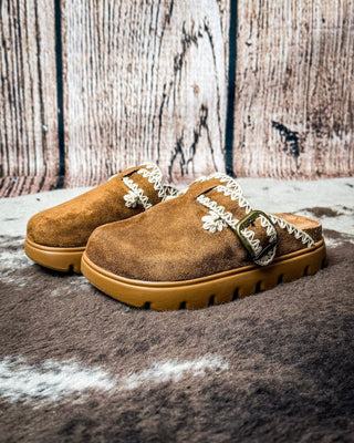 Nevada Buckle Clogs in Tan by Very G – Women's Shoes from Bronco Western Supply Co.