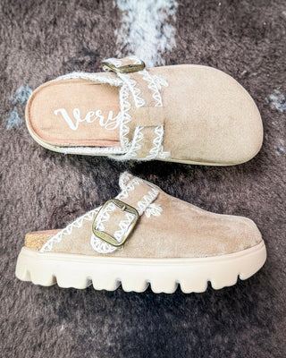 Nevada Buckle Clogs in Taupe by Very G – Women's Shoes from Bronco Western Supply Co.