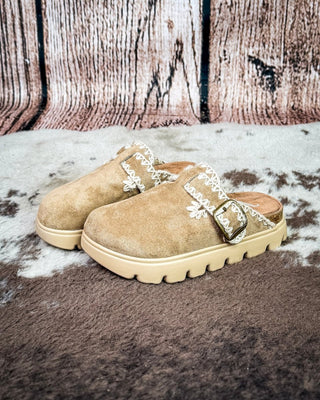 Nevada Buckle Clogs in Taupe by Very G – Women's Shoes from Bronco Western Supply Co.