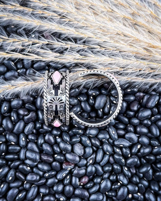 Nova Stud Fashion Hoop Earring - Silver/Pink – Jewelry from Bronco Western Supply Co.