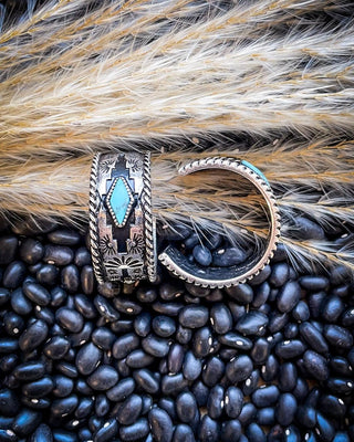 Nova Stud Hoop Fashion Earring - Silver/Turquoise – Jewelry from Bronco Western Supply Co.