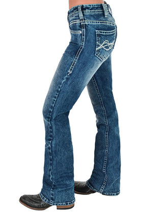 OMG2 Mid Rise Bootcut Jeans in Medium Wash by Cowgirl Tuff – Apparel from Bronco Western Supply Co.