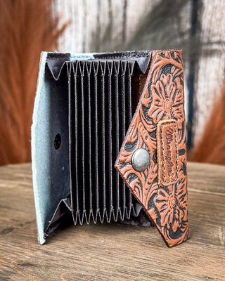 Outpost Floral Hair - On Wallet in Brown by Wrangler – Purses & Wallets from Bronco Western Supply Co.