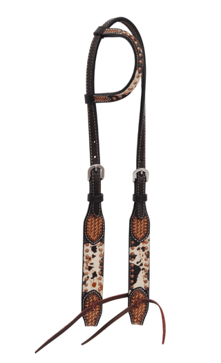 Peppered Hair On Hide Breast Collar and Headstall - Pieces Sold Separate – Horse Tack from Bronco Western Supply Co.