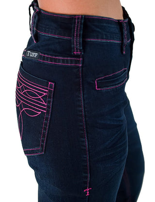 Pink Boot Stitch Trouser Jeans by Cowgirl Tuff – Apparel from Bronco Western Supply Co.
