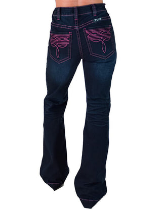 Pink Boot Stitch Trouser Jeans by Cowgirl Tuff – Apparel from Bronco Western Supply Co.