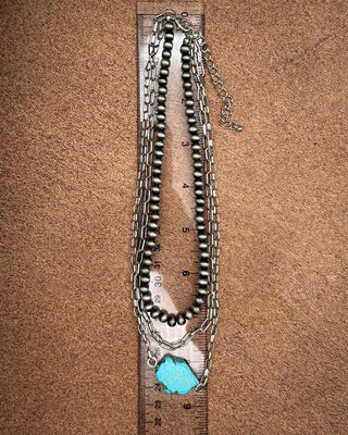 Prairie Current Layered Necklace Set in Turquoise – Jewelry from Bronco Western Supply Co.