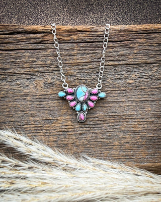 Prairie Prism Cotton Candy Sterling Silver Necklace – Necklaces from Bronco Western Supply Co.