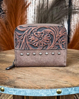 Prairie Rose Tooled Wallet in Coffee by Wrangler – Purses & Wallets from Bronco Western Supply Co.