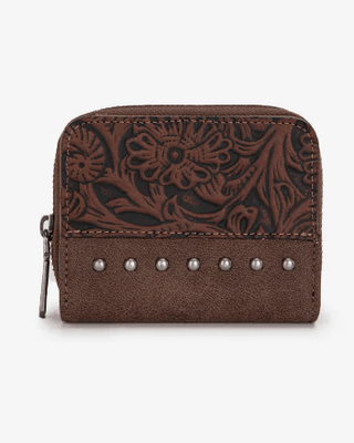 Prairie Rose Tooled Wallet in Coffee by Wrangler – Purses & Wallets from Bronco Western Supply Co.